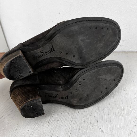 Paul Green Riley grey suede heeled ankle boot water resistant size 7.5 - Picture 8 of 12